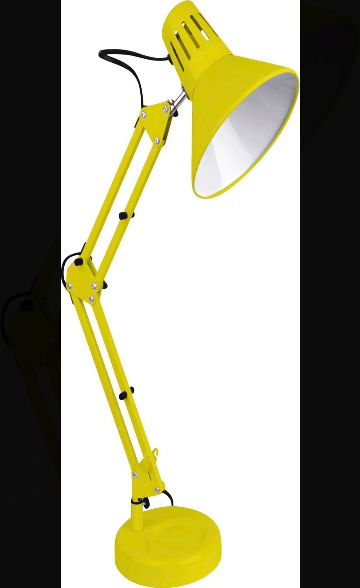 Lampada da Scrivania Orientabile E27 in Metallo – Lampada da Tavolo Moderna con Braccio Regolabile, Base Stabile, per Studio, Ufficio, Cameretta D11