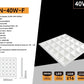 Pannello LED 60x60 40W 4400LM 6500K Luce Fredda, Pannello LED da Incasso 595x595mm, UGR≥16, CRI≥80, IP40, Flicker Free, LED e Driver, 1 Pezzo, PN-40W-F