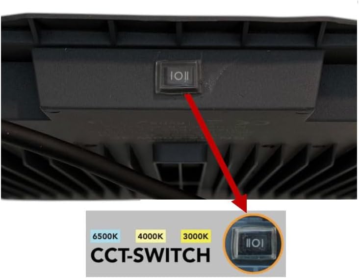Faretto LED da Esterno IP66 GN116 – 30W / 50W / 100W / 200W, CCT Switch 3000K 4000K 6500K, Faro LED Impermeabile, Corpo in Alluminio, Luce Potente per Giardino Cortile Garage