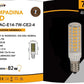 Lampadine LED E14 7W 820LM 4000K, 10 Pezzi, Luce Naturale, Formato Compatto 19x73mm, 220-240V, SPARAC-E14-7W-CE2-4