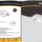 Portafaretto da Incasso in Gesso Quadrato 120×120 mm – Attacco GU10, Verniciabile, Per Cartongesso, Faretto da Soffitto Moderno Bianco GS-18