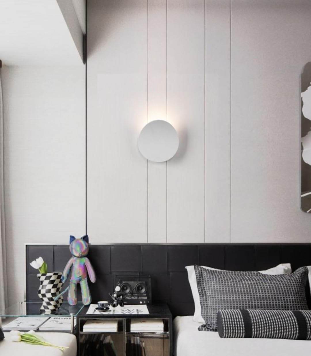 Plafoniera LED da Esterno 12W IP65 – Lampada da Parete Rotonda Moderna, Alluminio Bianco, Luce 3000K/4000K/6500K, Ideale per Interni ed Esterni ES65