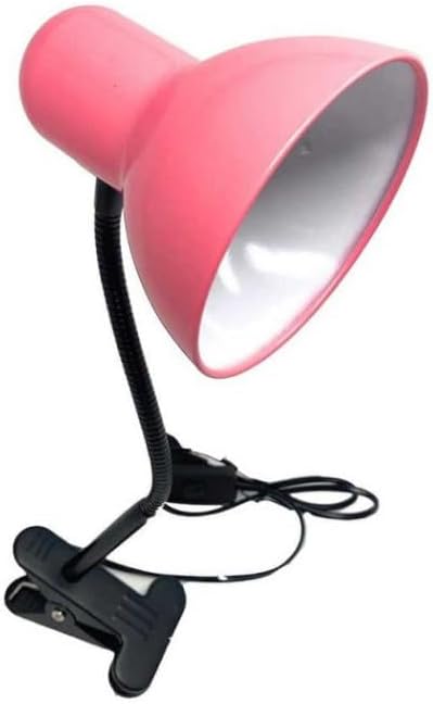 Lampada da Tavolo con Pinza – Attacco E27, Braccio Flessibile 40 cm, Metallo, Luce Direzionabile, Max 60W – Studio, Scrivania, Cameretta D21