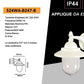 Applique da Esterno E27 IP44, Lampada da Parete Classica in Alluminio e PC, Attacco E27 (Lampadina no), Impermeabile per Facciata, Balcone e Giardino - Bianco/Grigio B247
