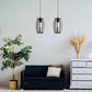 Lampadario da soffitto pendente a sospensione di forma ovale nero o bianco portalampada con attacco e27  A34