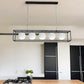TEKHOME Lampadario a sospensione con 5 sfere in vetro bianco moderno metallo nero B89