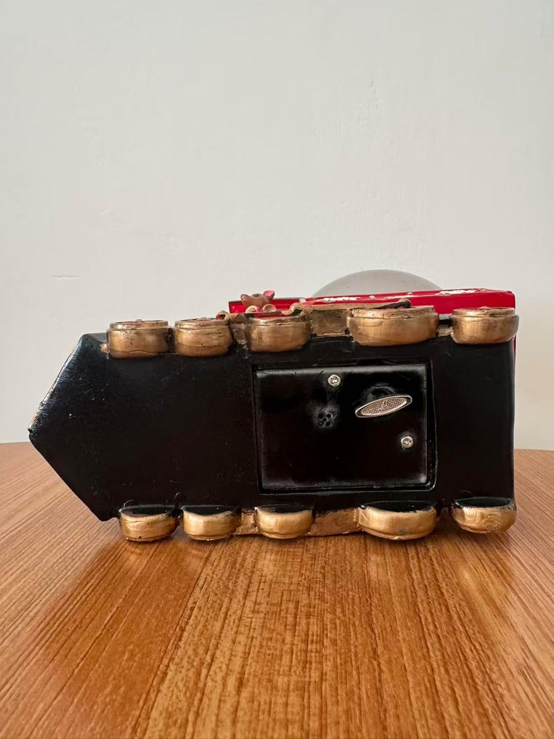 Carillon Natalizio Trenino di Babbo Natale con Globo di Neve Musicale, Decorazione Natalizia da Tavolo, L’Arte del Natale, Carica Meccanica, 22x12x17,5 cm 423521