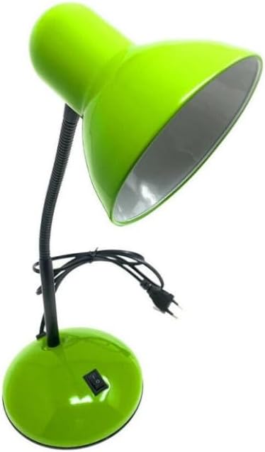 Lampada da Tavolo con Flessibile, Attacco E27, Metallo, Interruttore, Base Stabile – Lampada Scrivania Moderna per Studio, Ufficio, Cameretta D22