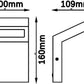 Applique LED da Esterno 10W IP54 4000K, Lampada da Parete Moderna in Alluminio e PC, Impermeabile per Facciata, Balcone e Giardino - Bianco/Grigio Scuro H160