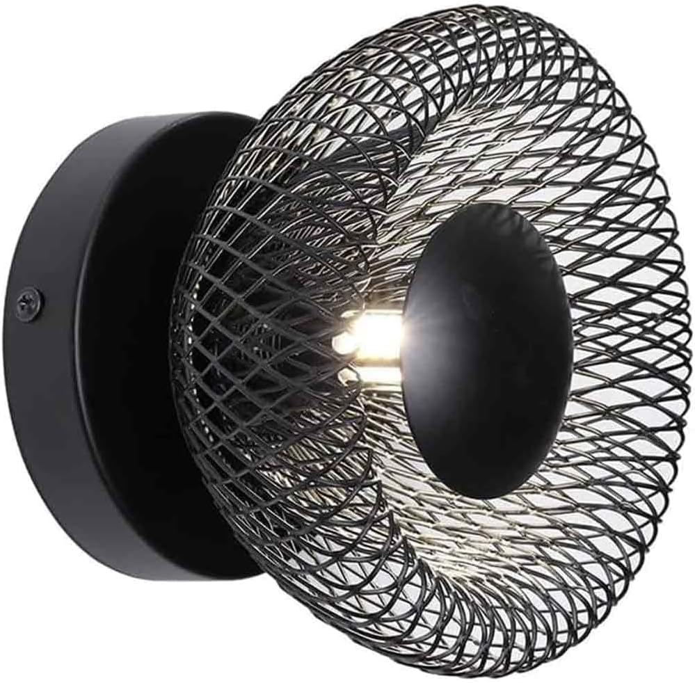 TEKHOME Applique da muro LED G9 design moderno a nido d’uccello, lampada da parete decorativa interna, metallo, compatibile con lampadina G9, bianco/nero AQ48