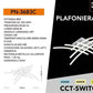 Plafoniera LED Moderna 38W Dimmerabile, Luce CCT 3000K-4000K-6500K, Lampada da Soffitto per Soggiorno Camera Cucina, Metallo Alluminio – PN-36B3C