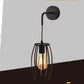 TEKHMEO Applique da Muro Industriale in Ferro E27, Lampada da Parete con Portalampada E27, Design a Gabbia – Nero/Bianco (Lampadina non inclusa) AQ53