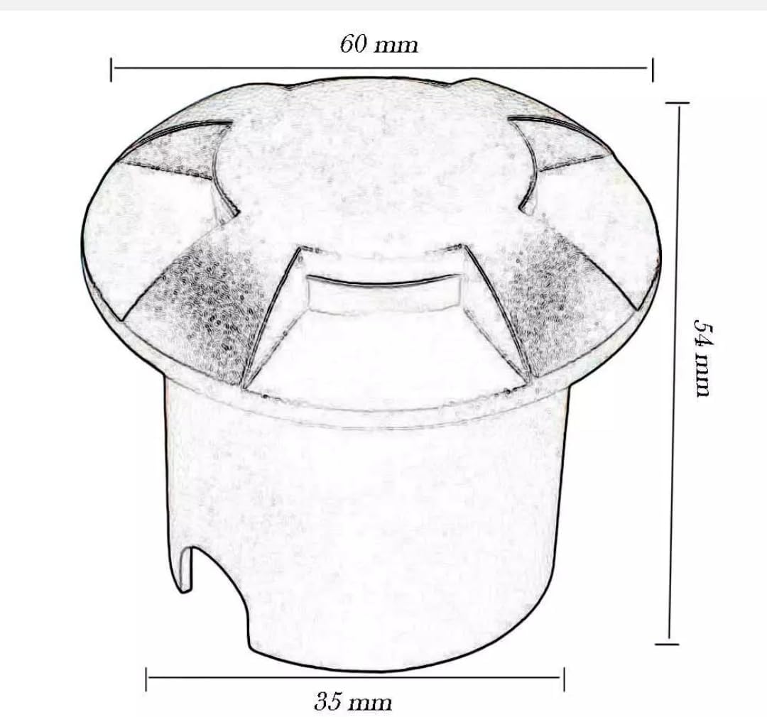 Faretto da Incasso da Terra LED IP67 1W per Esterno, Corpo Nero, Ultra Resistente, Illuminazione per Giardino, Scale, Percorsi – 360° Fascio Luminoso-324