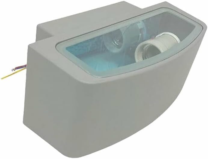 Applique lampada da muro parete in alluminio e vetro per esterno casa locali terrazza IP65 con attacco per lampadine E27 [lampadina esclusa] ES29