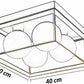 TEKHOME Plafoniera da soffitto minimalista lampada in metallo nero bronzo con 4 sfere in vetro per camera da letto G9 C76-4