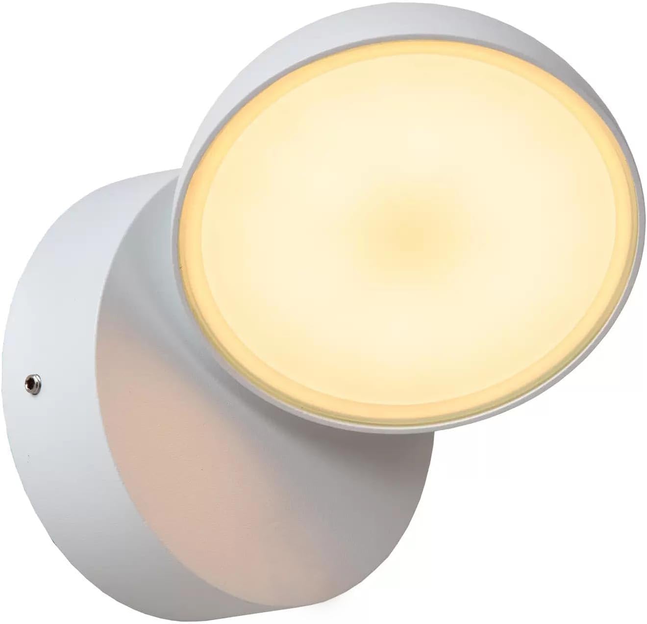 Applique LED da Esterno 12W IP54, Lampada da Parete Moderna Rotonda in Alluminio e Vetro, 720LM, Impermeabile per Facciata, Balcone e Giardino 570