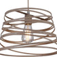 Lampadario a Sospensione E27 Moderno, Lampada a Soffitto Design Industriale in Metallo per Cucina Isola Tavolo da Pranzo, Stile Minimal con Paralume a Spirale, No Lampadina A08