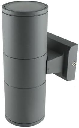 Applique da Esterno 2xGU10 IP55 – Lampada da Parete LED per Esterni a Doppia Luce su e Giù, Design Moderno in Alluminio, Impermeabile, per Facciata, Giardino o Ingresso ES01