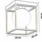 TEKHOME Plafoniera da soffitto minimalista lampada in metallo nero bronzo con sfera in vetro per camera da letto G9 C76-1