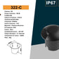 Lampada da Incasso a Terra IP67 1W per Esterno, Segnapasso LED da Giardino, Calpestabile, Corpo Nero, Uso per Vialetti Scale Terrazze – 1W LED-322