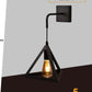 Applique da Muro E27 Ferro Battuto Design Geometrico Triangolare, 1xE27, Nero/Bianco, Vintage Industriale per Interni AQ54