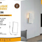 Applique da Parete in Gesso Bianco E14 Design Moderno Verniciabile per Interni GS-E86