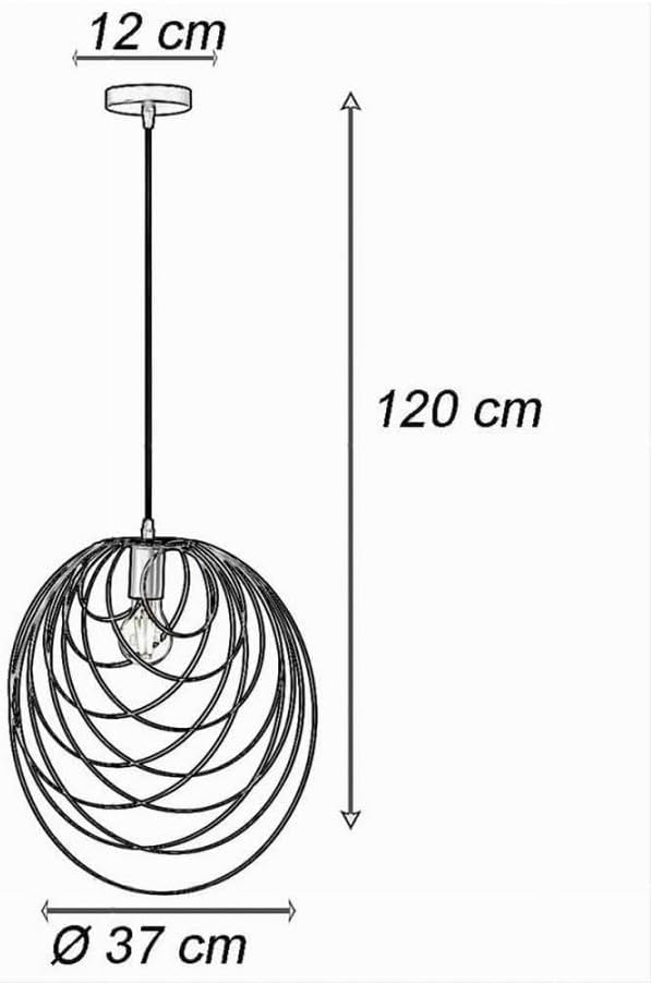 Lampadario A Sospensione Nero E27 Lampada Geometrica da Soffitto Decorativa B86