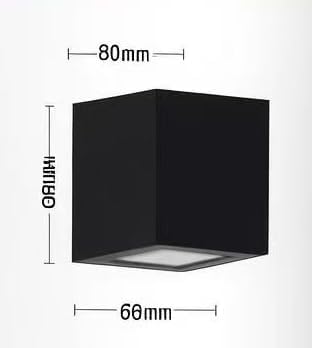 Applique da Esterno 1xGU10 IP65 – Lampada da Parete Impermeabile in Alluminio Verniciato, Design Moderno Quadrato, Senza Lampadina, per Giardino e Facciata ES54