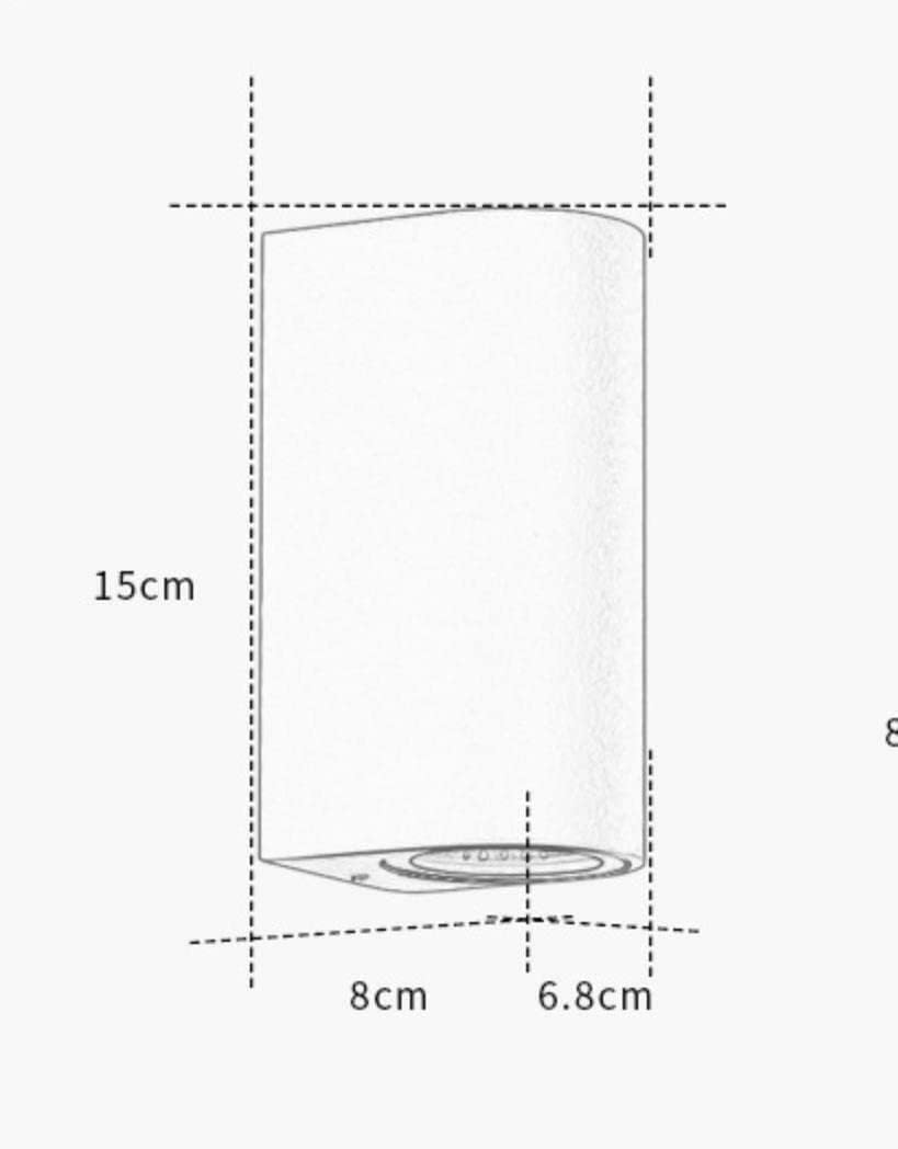 Applique da Esterno 2xGU10 IP65 – Lampada da Parete LED a Doppia Luce su e Giù, Impermeabile, in Alluminio Verniciato, Design Moderno per Facciata, Balcone o Giardino ES14