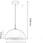 Lampadario a sospensione stile contemporaneo in metallo pendente con attacco E27 luce tavolo cucina ristorante di colore nero o bianco B92