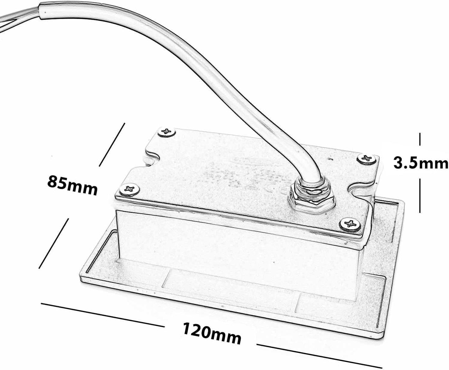 Segnapasso da Incasso LED 3W IP65 CCT-Switch – Lampada da Parete per Scale e Corridoi, Luce Selezionabile 3000K-6500K, Alluminio e Vetro, Impermeabile da Esterno e Interno ES49