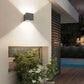 Applique da Esterno LED 22W IP65 – Lampada da Parete Moderna Up&Down Regolabile, Alluminio, 2000 Lumen, Bianco/Nero/Grigio, Luce 3000K/4000K/6500K ES66