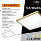 Plafoniera LED Quadrata 45W con Cambio Colore CCT 6500K-4000K-2700K, Moderna per Soggiorno Cucina Camera PQ-450