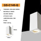 Portafaretto in Gesso da Soffitto GU10 – Plafoniera Cubica Bianca Verniciabile, Design Moderno, Incasso per Cartongesso GS-C140-Q