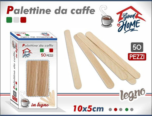 Palettine caffe' legno  monouso scatola 50 pz sfusi