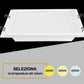 Pannello LED da Incasso Quadrato 24W 2400LM, 3 Temperature Colore Selezionabili 3000K 4000K 6500K, Faretto LED 240x240mm, Foro 205x205mm, Fascio 120°, CRI≥80, IP20, 1 Pezzo, P-205E-Q3C