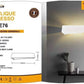 TEKHONE Applique da Parete in Gesso Moderna Bianco – Lampada da Muro 2xG9, Verniciabile, Illuminazione Indiretta per Soggiorno e Camera – GS-E76
