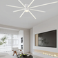 TEKHOME Lampadario da soffitto a led 43 watt plafoniera lampada moderna Bianco/Nero luce 3000K/4000K/6500K PN-27