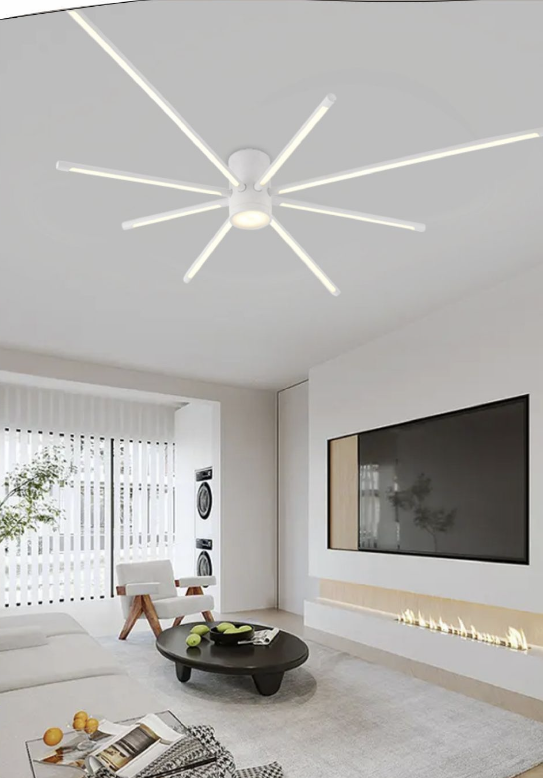 TEKHOME Lampadario da soffitto a led 43 watt plafoniera lampada moderna Bianco/Nero luce 3000K/4000K/6500K PN-27