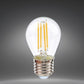 Lampadine LED E27 G45 4W, Confezione da 5 Pezzi, 440LM, 3000K/4000K/6500K e Colori Rosso Verde Blu, Lampadine Decorative in Vetro Trasparente, Luce a 360°, Basso Consumo, Modello G45A-T