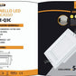 Faretto LED da Incasso Quadrato 6W 500LM, 3 Colori Selezionabili 3000K 4000K 6500K, Pannello LED 100x100mm, Foro 75x75mm, Fascio 120°, CRI≥80, 1 Pezzo, P-75E-Q3C