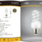 Lampadine LED E27 5W, Confezione da 6 Pezzi, 450LM, Luce Calda 3000K, Lampadina LED Spirale, Emissione 360°, CRI>80, Basso Consumo Energetico, Non Dimmerabile, Attacco E27, Modello S-02TC