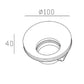 Portafaretto in Gesso da Incasso GU10 Ø100 mm – Supporto Faretto Verniciabile per Cartongesso, Bianco, IP20 (Lampadina Non Inclusa) GS-13
