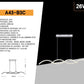 Lampadario LED Moderno a Sospensione, 25W 2000LM, Luce 3 COLORE 3000K,4000K,6500K, Design Ondulato Argento, in Alluminio e PVC, 920mm, Altezza Regolabile, per Sala da Pranzo Soggiorno Cucina A43