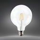 Lampadine LED E27 G125 8W, Confezione da 5 Pezzi, 800LM, Luce 2600K/3000K, Globo XL Ø125mm in Vetro Trasparente o Ambrato, Illuminazione a 360°, Basso Consumo Energetico, Modello G125