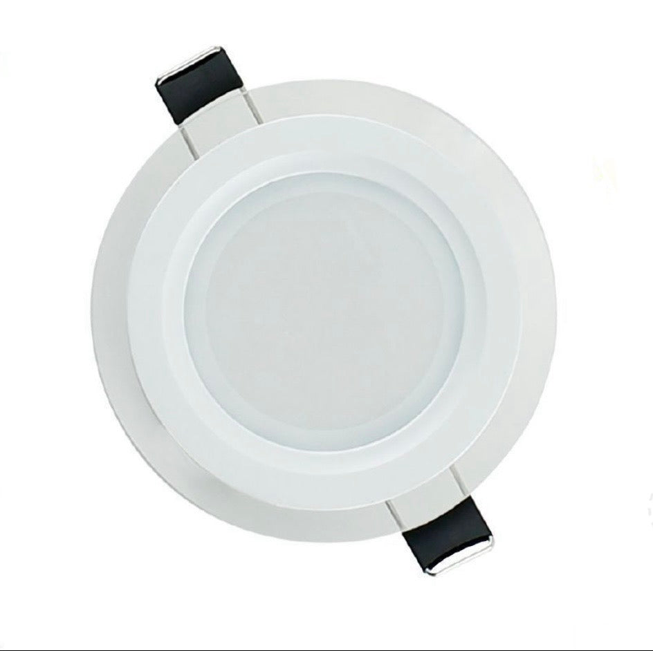 Faretto LED da Incasso Rotondo 6W 3000K 600LM, Pannello LED da Soffitto con Driver Incluso, Foro 75 mm, Diametro 100 mm, Luce Calda, Angolo 120°, 1 Pezzo, P-75E-TC