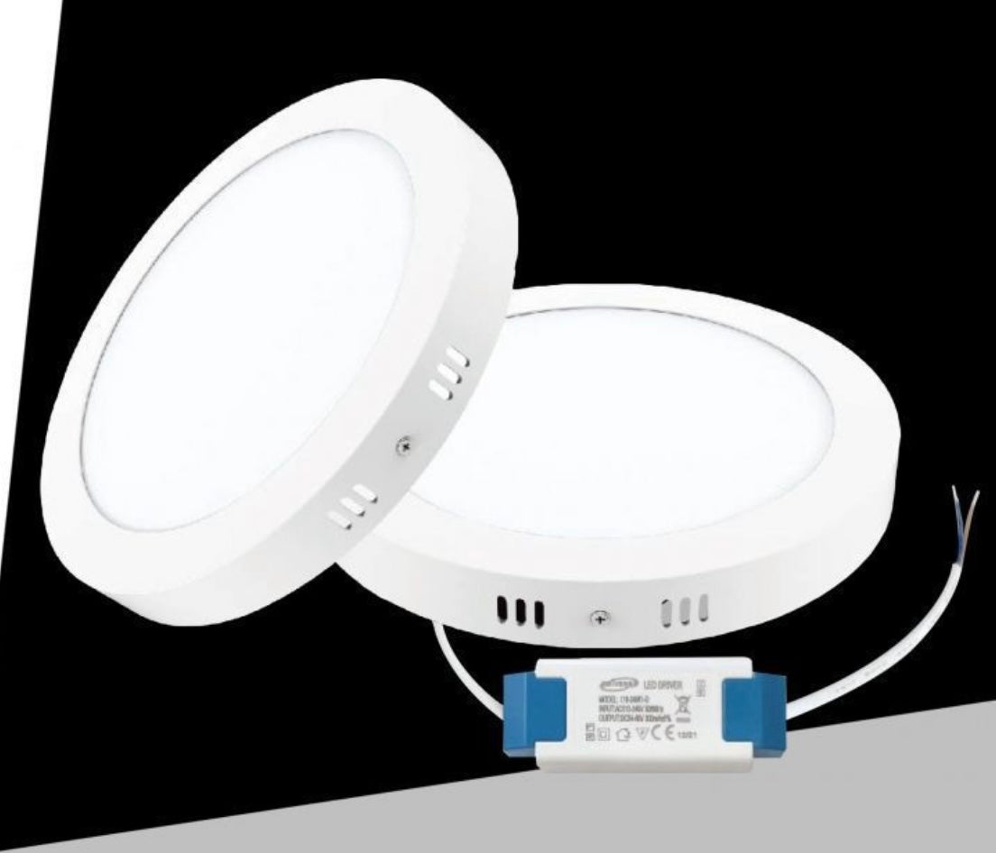 Pannello LED Rotondo da Soffitto 18W 1800LM, 3 Temperature Colore Selezionabili 3000K 4000K 6500K, Plafoniera LED Ø225mm, Altezza 35mm, Fascio 120°, CRI≥80, IP20, 1 Pezzo, P-225B-T3C