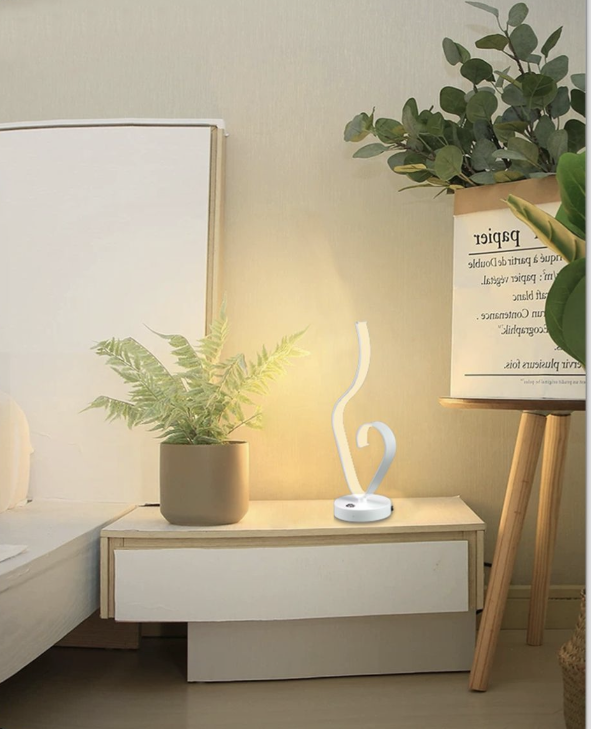 Lampada da Tavolo LED Design Moderno 9W, Luce 3000K/4000K/6500K, DC12V, Lampada Decorativa per Camera da Letto, Soggiorno, Comodino- D04
