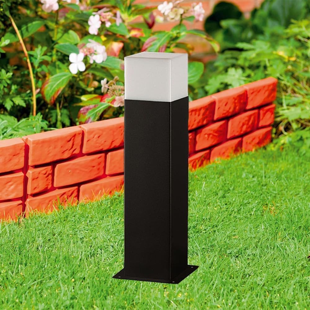 Lampione da Giardino Esterno IP44 con Attacco E27, Palo Luce da Esterno in Alluminio, Colonna Luminosa per Giardino, Vialetto, Terrazza – 440mm-B440