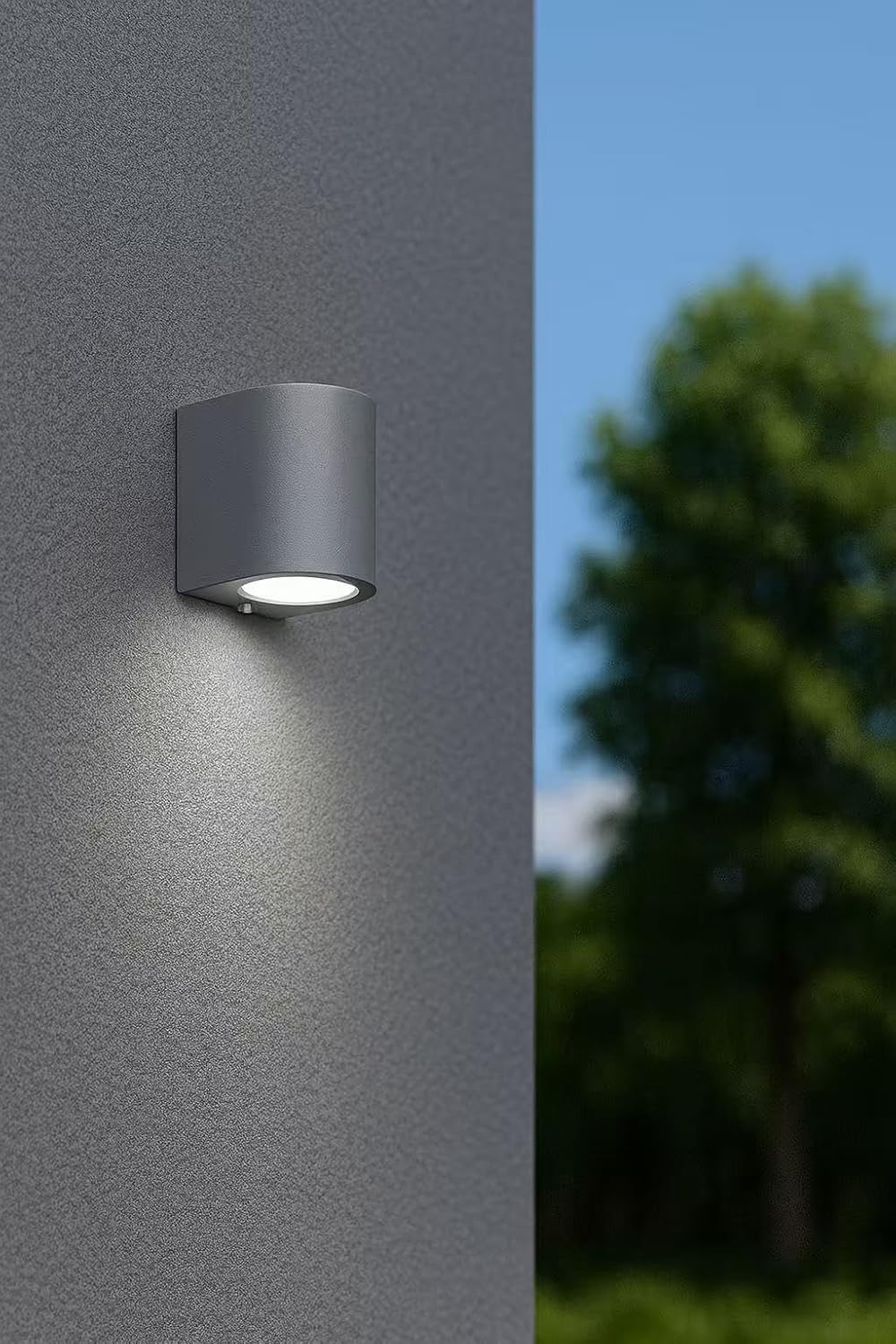 Applique da Esterno 1xGU10 IP65 – Lampada da Parete Impermeabile in Alluminio Verniciato, Luce Diretta, Ideale per Giardino, Balcone e Facciata, Senza Lampadina ES53